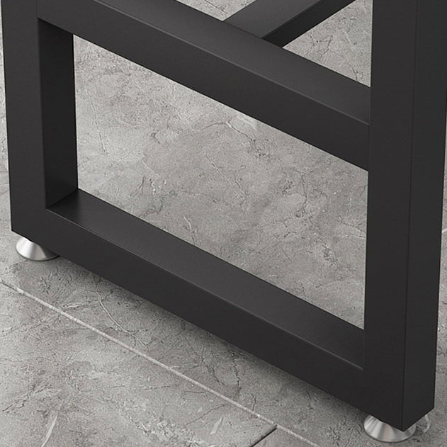 White and Black Modern Style Bar Table in Metal and Wood Milk Tea Shop Bar Table