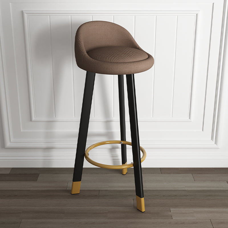 Taburete de bar de estilo escandinavo con patas de acero, taburete de mostrador individual para barra de cocina