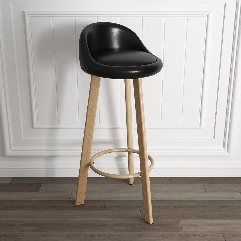 Taburete de bar de estilo escandinavo con patas de acero, taburete de mostrador individual para barra de cocina