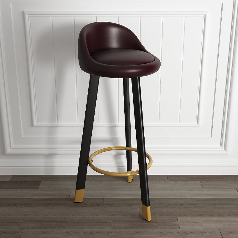Taburete de bar de estilo escandinavo con patas de acero, taburete de mostrador individual para barra de cocina