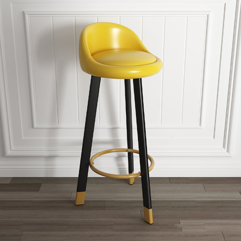 Taburete de bar de estilo escandinavo con patas de acero, taburete de mostrador individual para barra de cocina