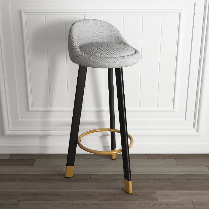 Taburete de bar de estilo escandinavo con patas de acero, taburete de mostrador individual para barra de cocina