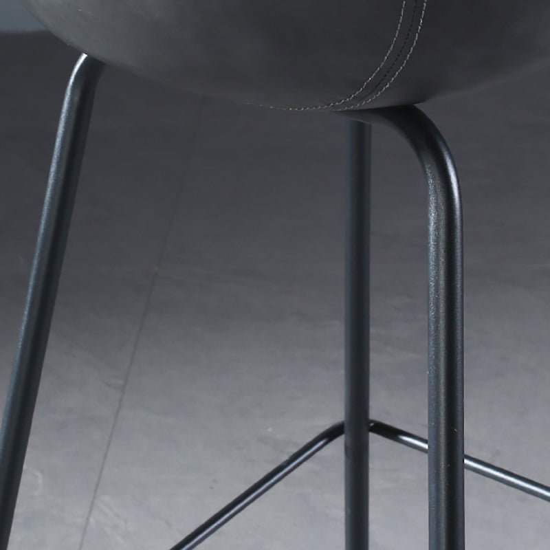 Taburete de bar de estilo industrial con asiento de cubo con patas de hierro para barra de cocina
