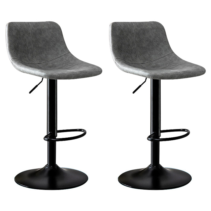 Tabouret de bar d'étude en acier de tabouret de comptoir de dossier rotatif moderne avec le coussin en cuir
