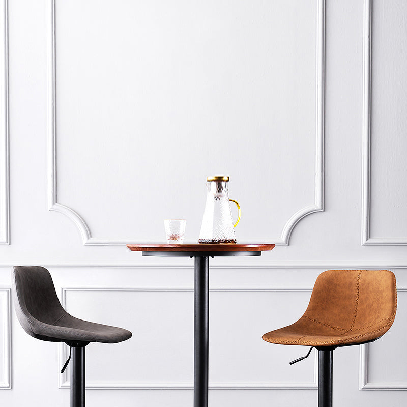 Tabouret de bar d'étude en acier de tabouret de comptoir de dossier rotatif moderne avec le coussin en cuir