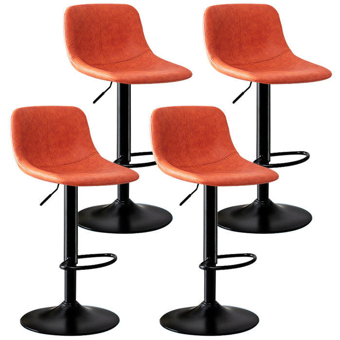 Tabouret de bar d'étude en acier de tabouret de comptoir de dossier rotatif moderne avec le coussin en cuir
