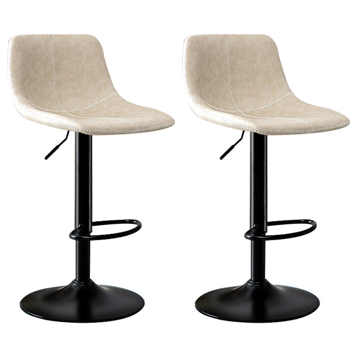 Tabouret de bar d'étude en acier de tabouret de comptoir de dossier rotatif moderne avec le coussin en cuir