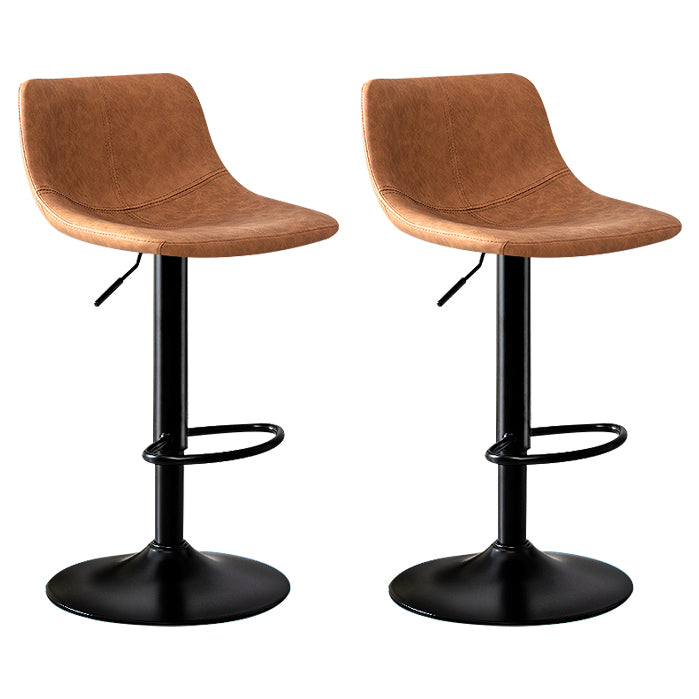 Tabouret de bar d'étude en acier de tabouret de comptoir de dossier rotatif moderne avec le coussin en cuir