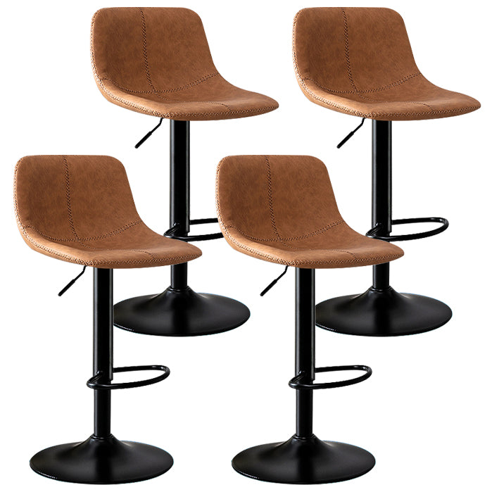 Tabouret de bar d'étude en acier de tabouret de comptoir de dossier rotatif moderne avec le coussin en cuir