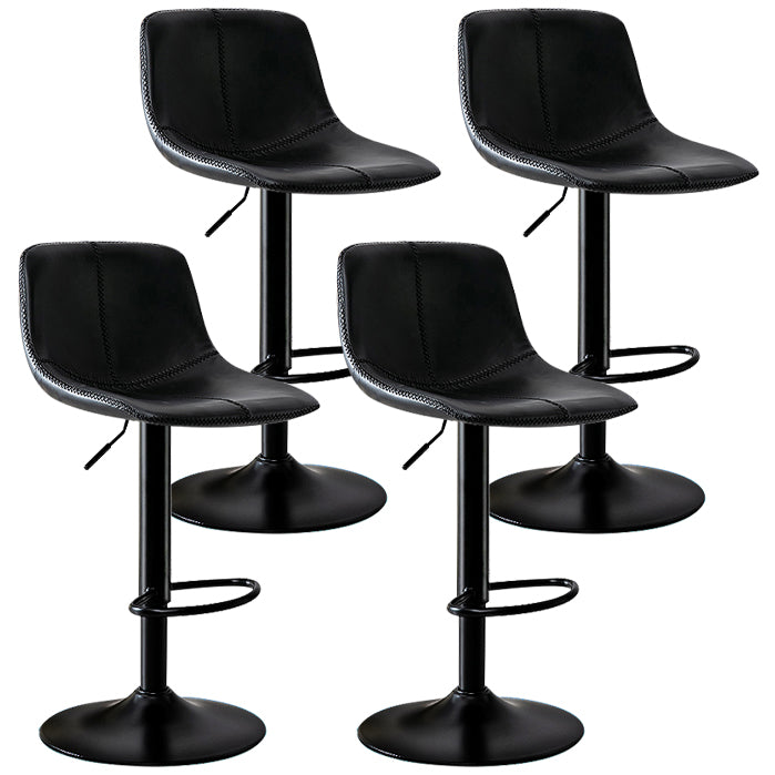 Tabouret de bar d'étude en acier de tabouret de comptoir de dossier rotatif moderne avec le coussin en cuir