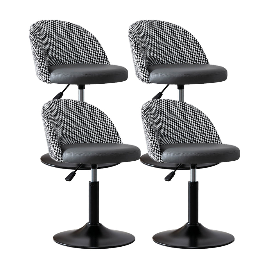 Taburete de bar de estilo moderno con reposapiés de altura ajustable, pata de metal para barra de mostrador