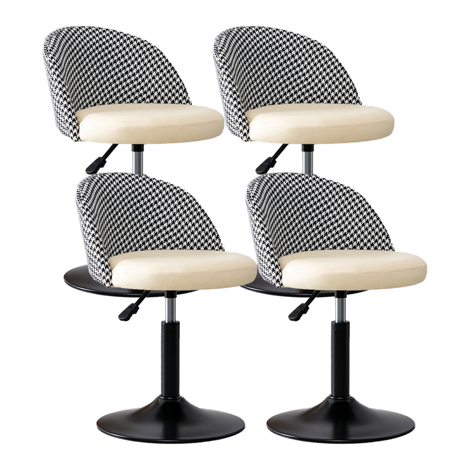 Taburete de bar de estilo moderno con reposapiés de altura ajustable, pata de metal para barra de mostrador