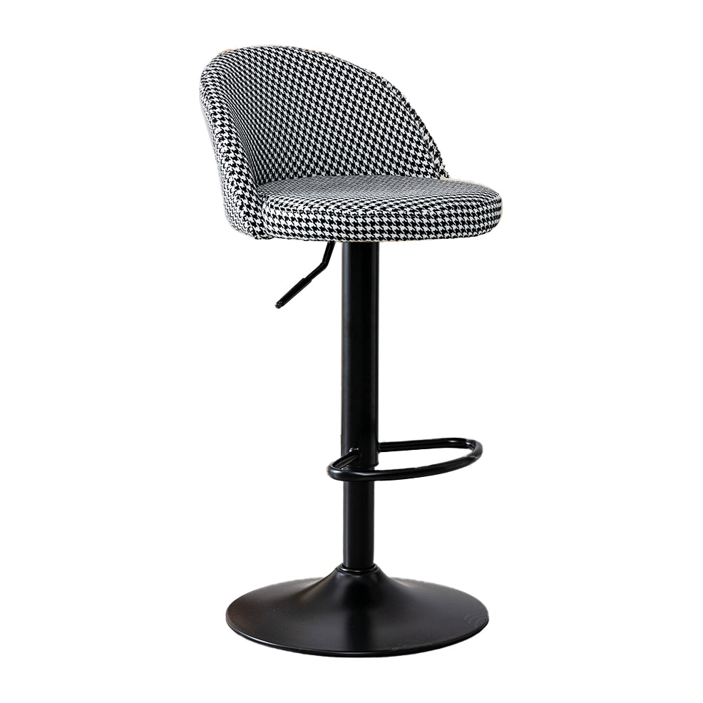 Taburete de bar de estilo moderno con reposapiés de altura ajustable, pata de metal para barra de mostrador