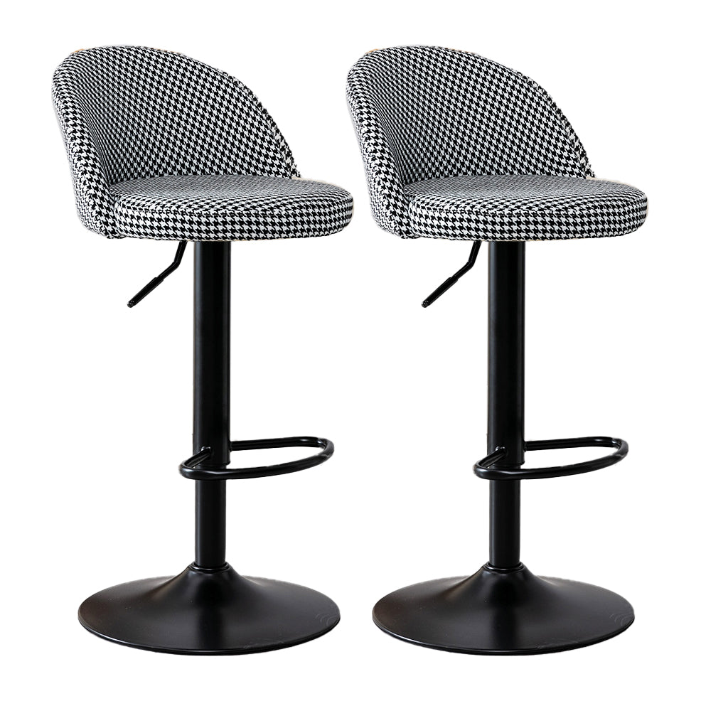 Taburete de bar de estilo moderno con reposapiés de altura ajustable, pata de metal para barra de mostrador