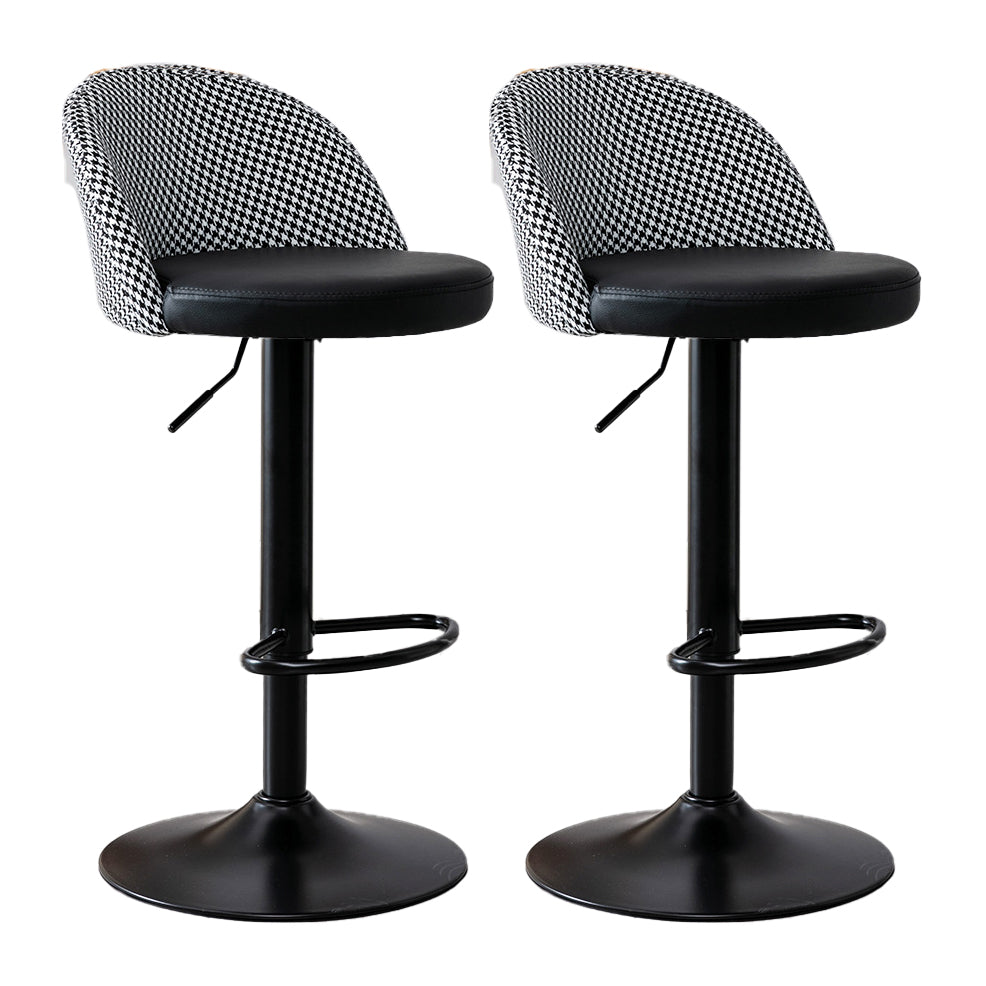 Taburete de bar de estilo moderno con reposapiés de altura ajustable, pata de metal para barra de mostrador