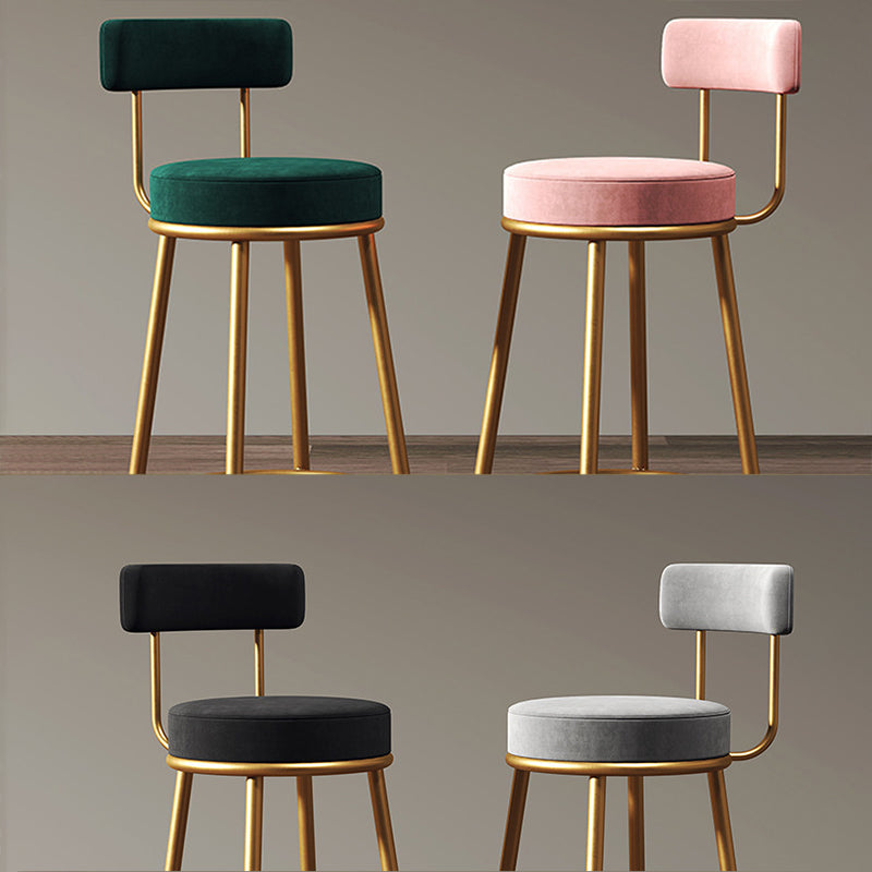 Glamstil-Barhocker mit Eisenbeinen Fußstütze mit dem runden Platz für Küchenbar