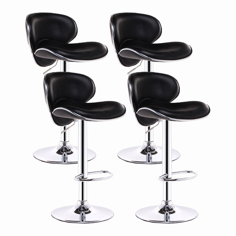 Modern Style Bar-stool with Adjustable Height Low Back Footrest Swivel for Counter Bar