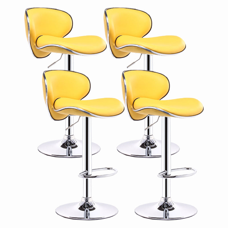 Modern Style Bar-stool with Adjustable Height Low Back Footrest Swivel for Counter Bar