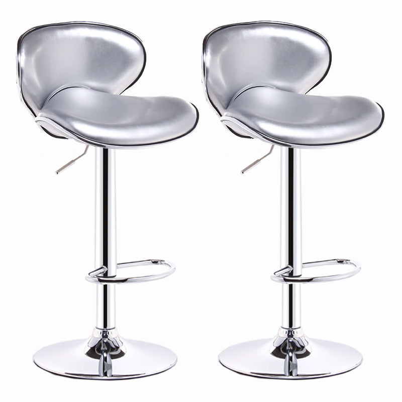 Modern Style Bar-stool with Adjustable Height Low Back Footrest Swivel for Counter Bar