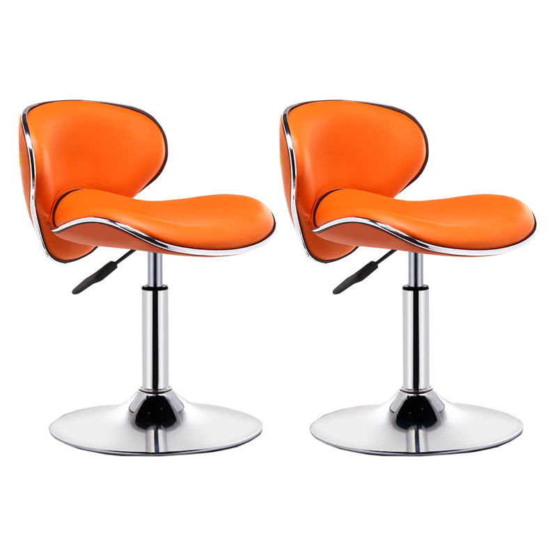 Modern Style Bar-stool with Adjustable Height Low Back Footrest Swivel for Counter Bar