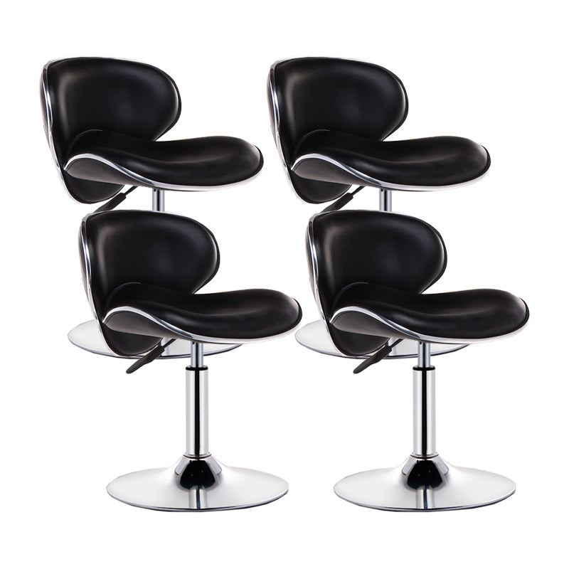 Modern Style Bar-stool with Adjustable Height Low Back Footrest Swivel for Counter Bar