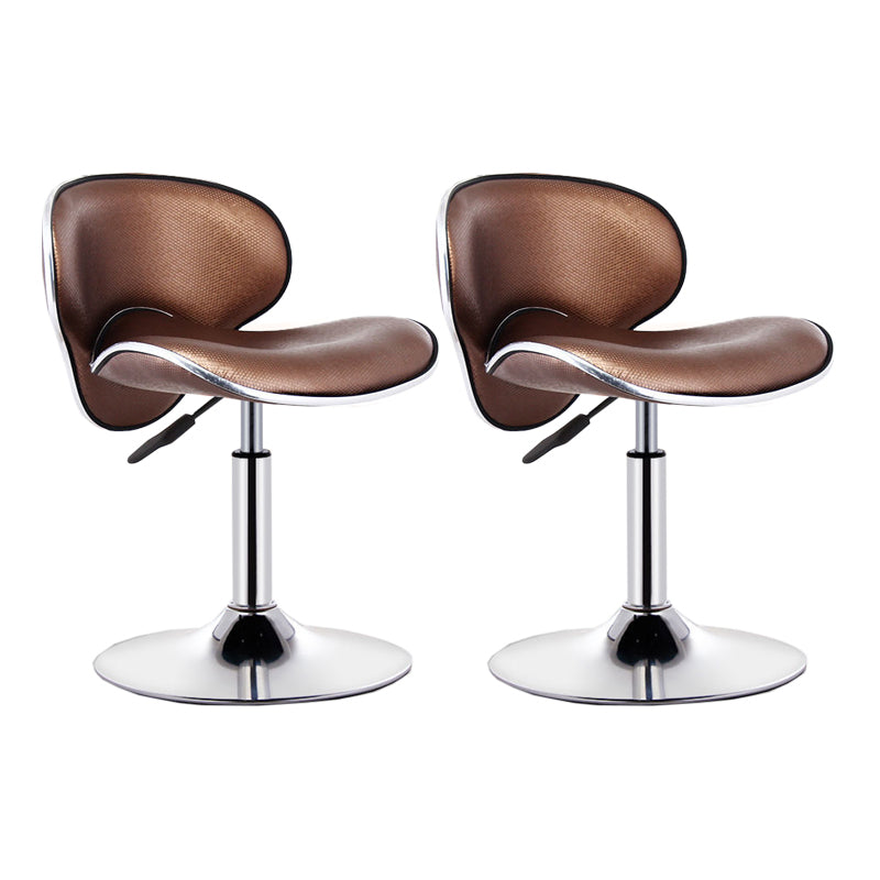 Modern Style Bar-stool with Adjustable Height Low Back Footrest Swivel for Counter Bar