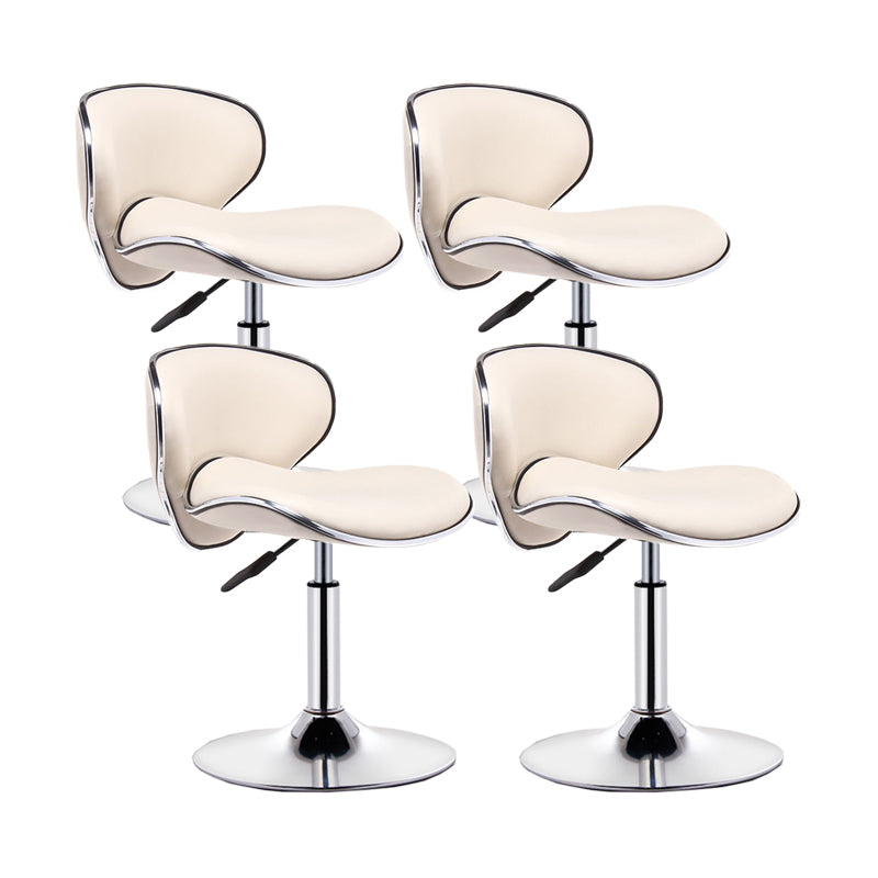 Modern Style Bar-stool with Adjustable Height Low Back Footrest Swivel for Counter Bar