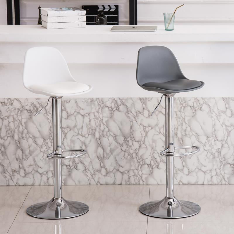 Modern Style Single Bar-stool with Adjustable Height Bucket Seat for Counter Kitchen
