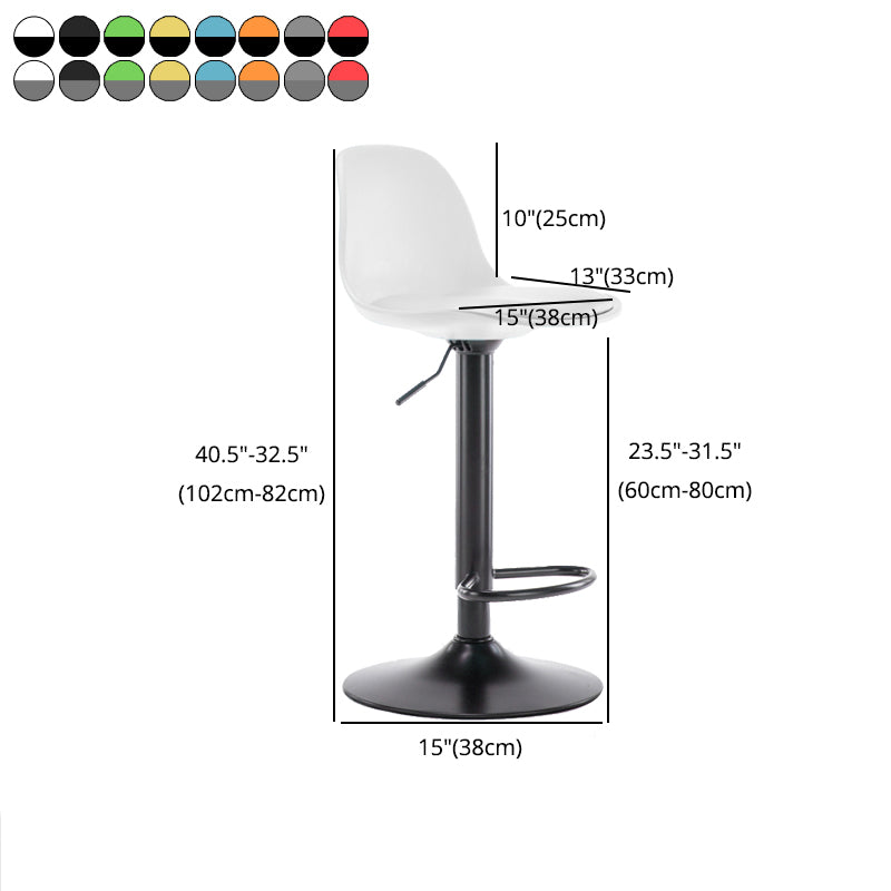Modern Style Single Bar-stool with Adjustable Height Bucket Seat for Counter Kitchen