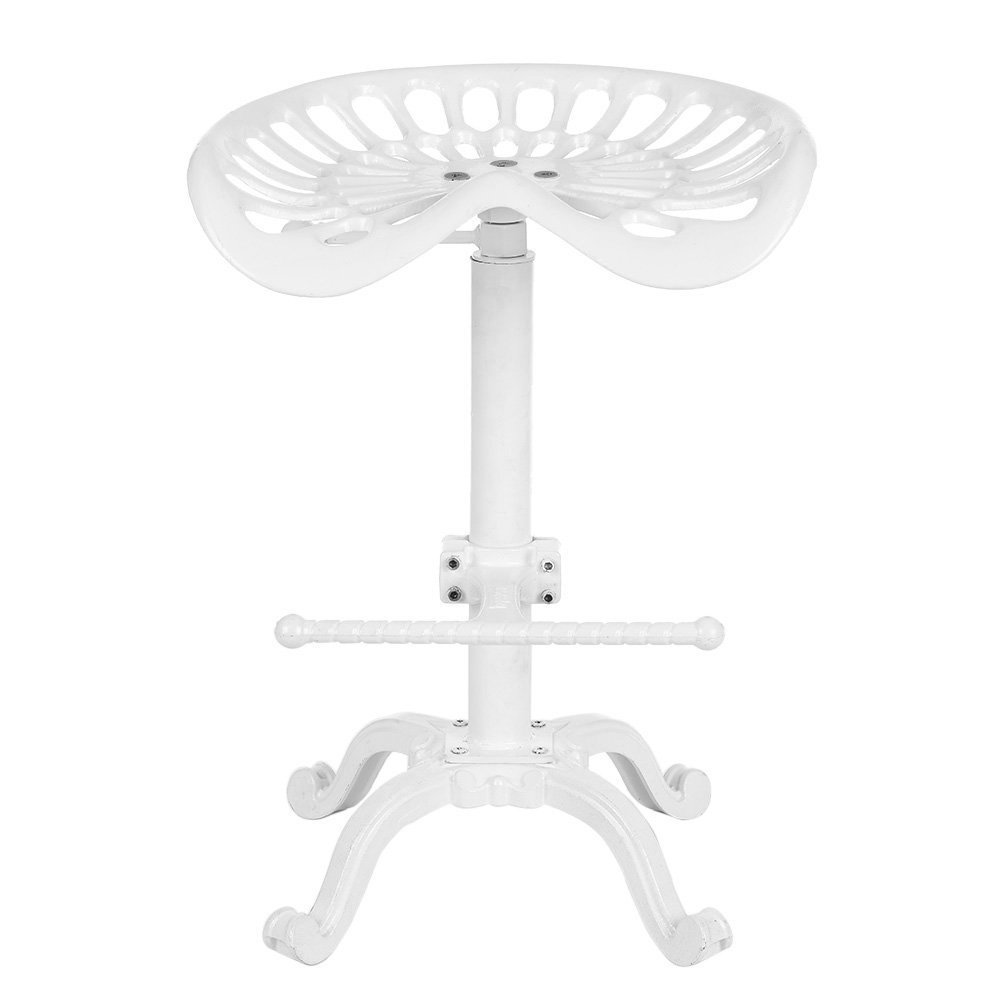 Single Modern Style Bar-stool with Swivel Adjustable Height Iron Footrest for Kitchen Bar