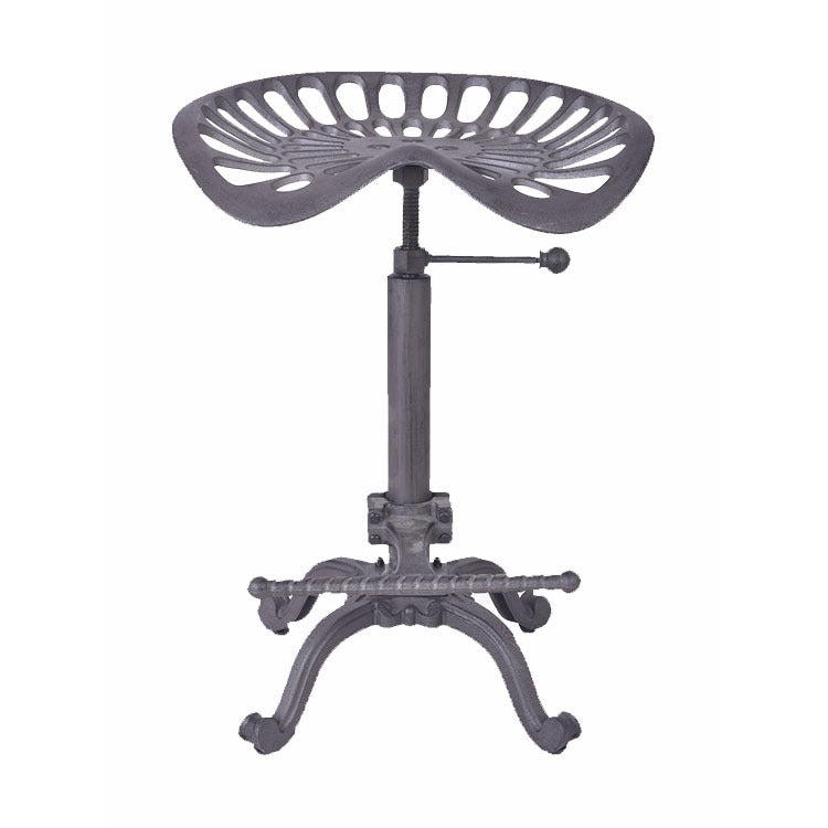 Single Modern Style Bar-stool with Swivel Adjustable Height Iron Footrest for Kitchen Bar