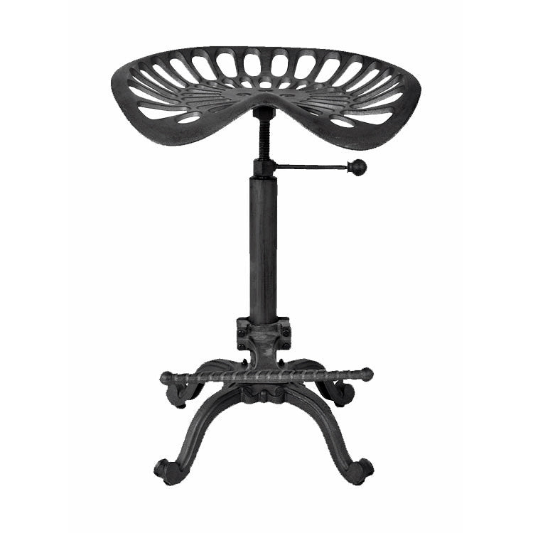 Single Modern Style Bar-stool with Swivel Adjustable Height Iron Footrest for Kitchen Bar