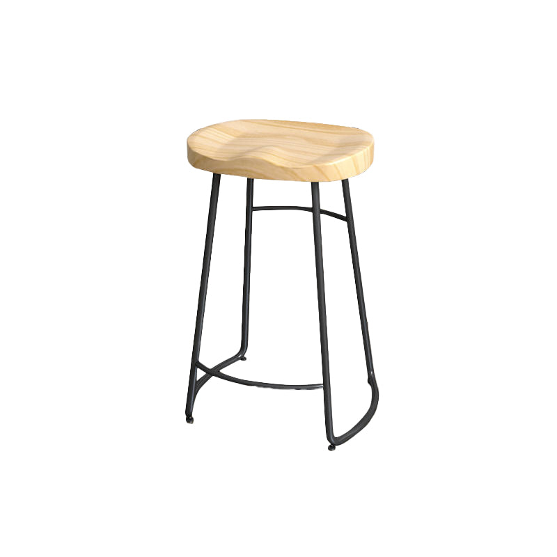 Modern Style Bar-stool with Footrest Iron Sled Legs for Kitchen Bar