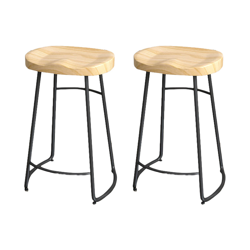 Modern Style Bar-stool with Footrest Iron Sled Legs for Kitchen Bar