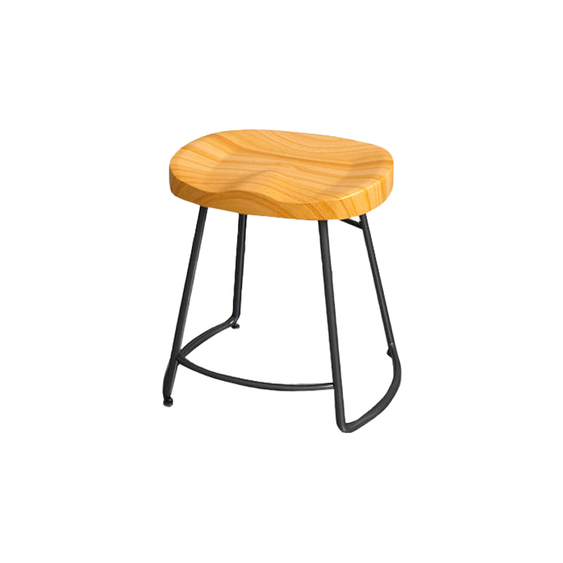 Modern Style Bar-stool with Footrest Iron Sled Legs for Kitchen Bar