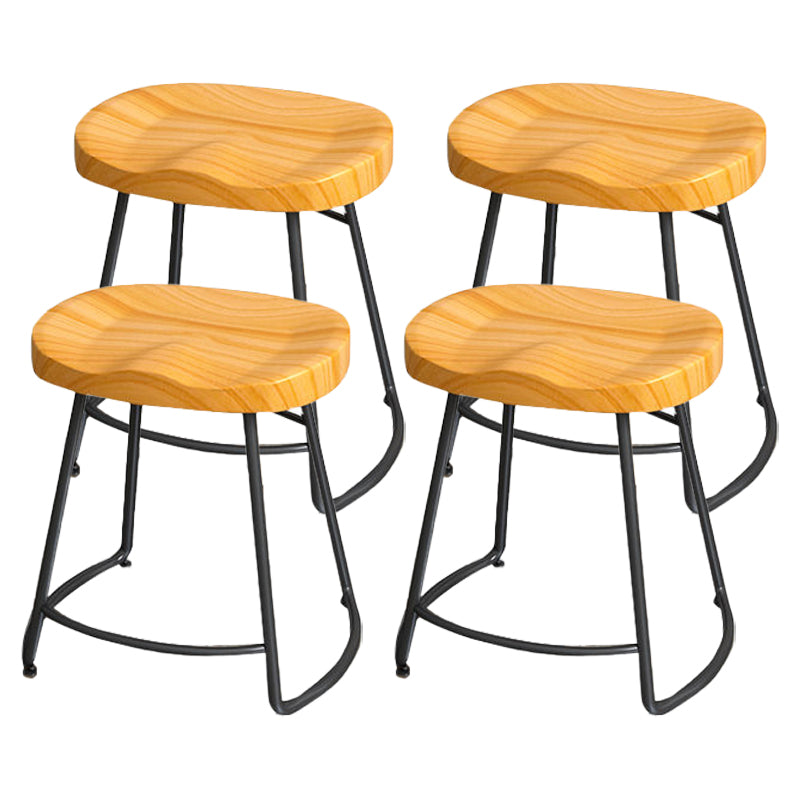 Modern Style Bar-stool with Footrest Iron Sled Legs for Kitchen Bar