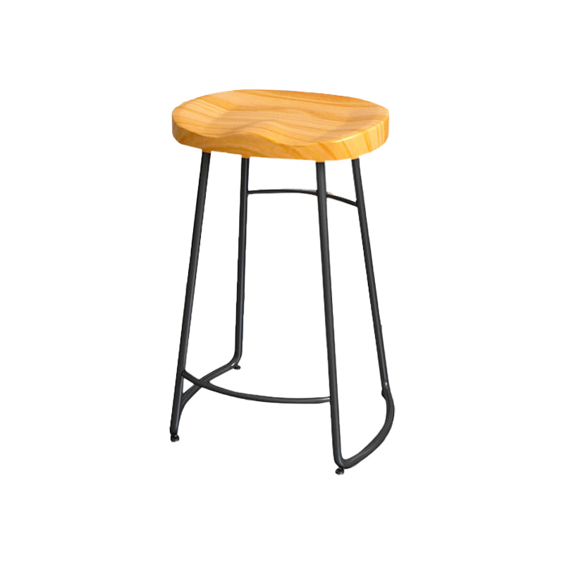 Modern Style Bar-stool with Footrest Iron Sled Legs for Kitchen Bar