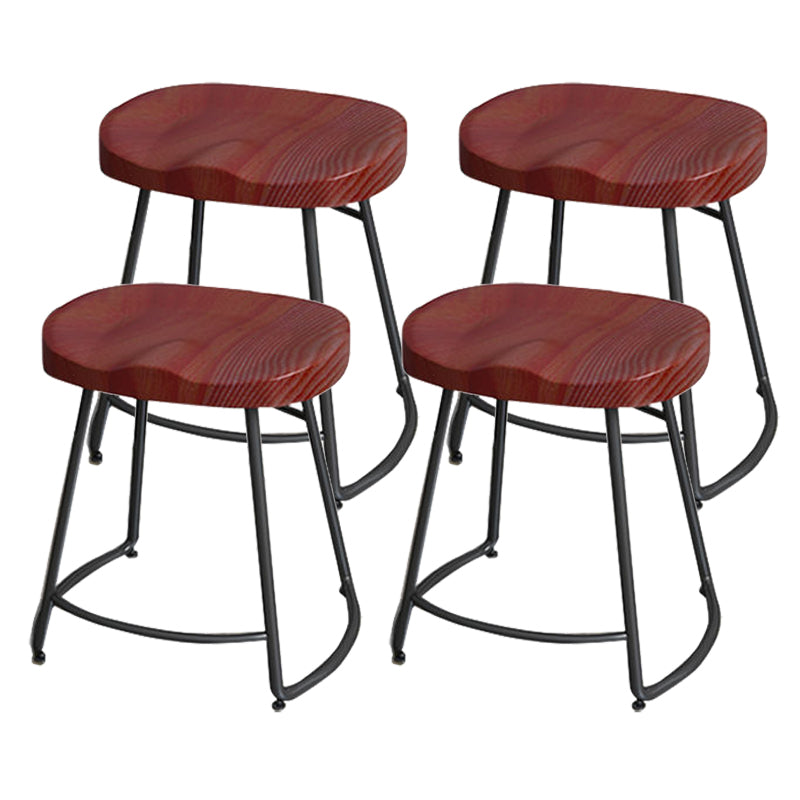 Modern Style Bar-stool with Footrest Iron Sled Legs for Kitchen Bar