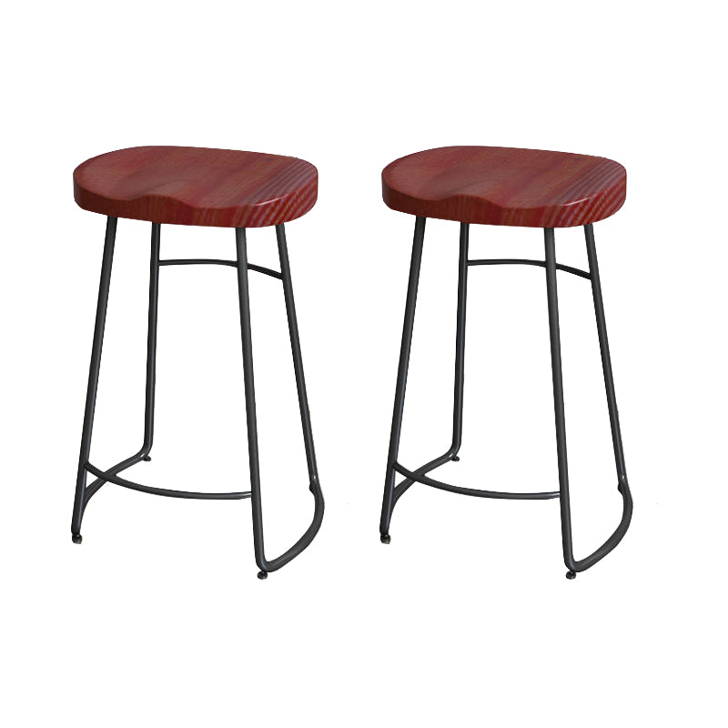 Modern Style Bar-stool with Footrest Iron Sled Legs for Kitchen Bar