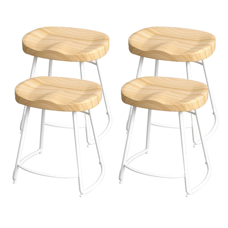 Modern Style Bar-stool with Footrest Iron Sled Legs for Kitchen Bar