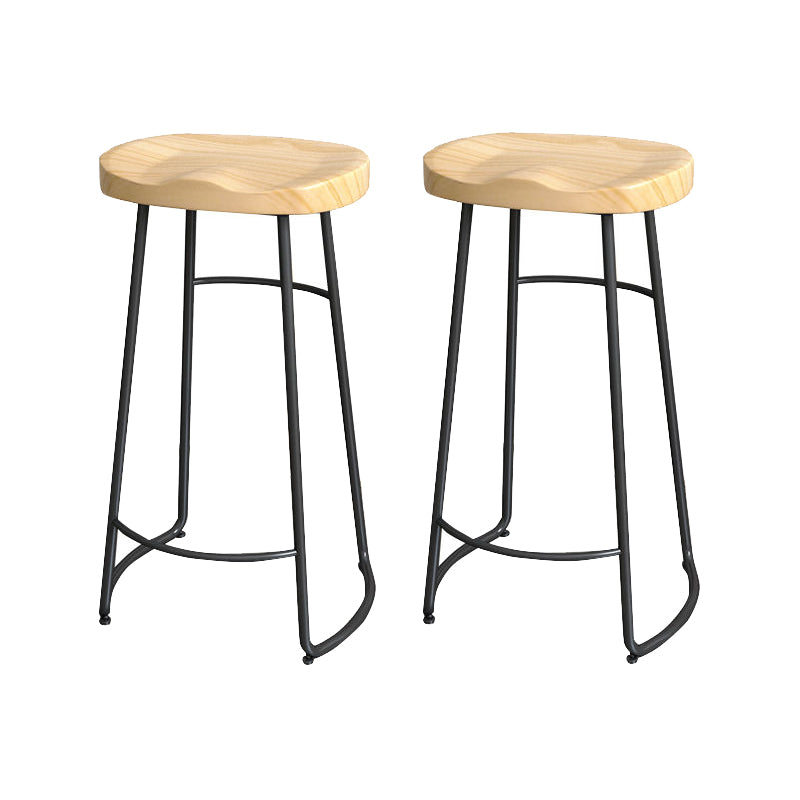 Modern Style Bar-stool with Footrest Iron Sled Legs for Kitchen Bar
