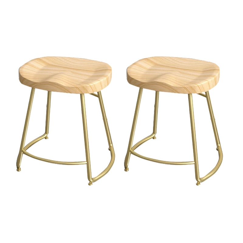 Modern Style Bar-stool with Footrest Iron Sled Legs for Kitchen Bar