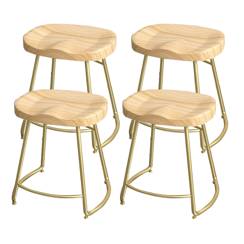 Modern Style Bar-stool with Footrest Iron Sled Legs for Kitchen Bar