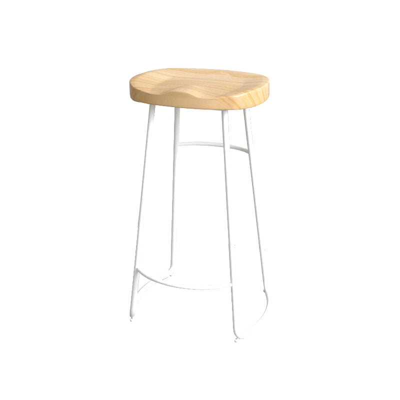Modern Style Bar-stool with Footrest Iron Sled Legs for Kitchen Bar