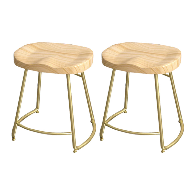 Modern Style Bar-stool with Footrest Iron Sled Legs for Kitchen Bar