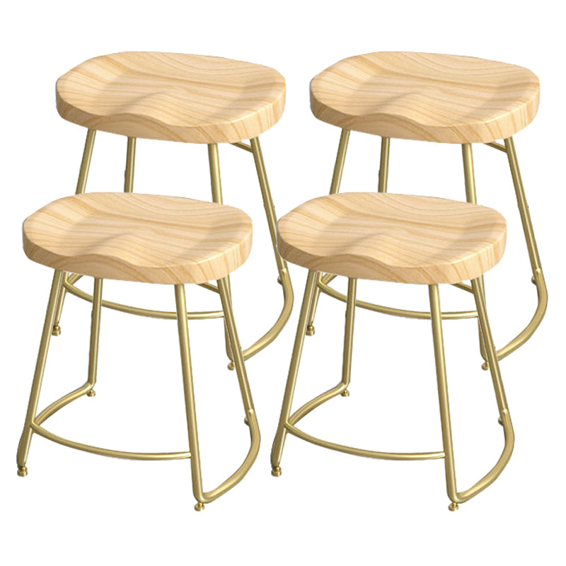 Modern Style Bar-stool with Footrest Iron Sled Legs for Kitchen Bar