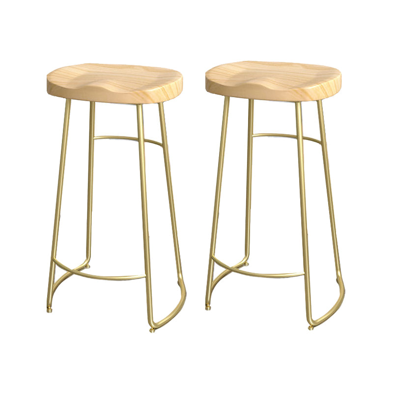 Modern Style Bar-stool with Footrest Iron Sled Legs for Kitchen Bar