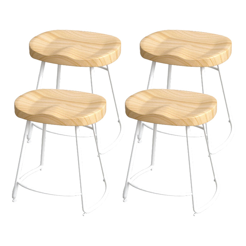Modern Style Bar-stool with Footrest Iron Sled Legs for Kitchen Bar