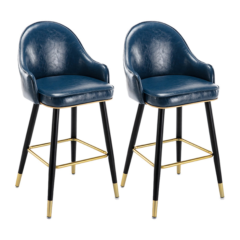 Taburete de bar con acabado mate y respaldo bajo, taburete tapizado Glam armado con reposapiés