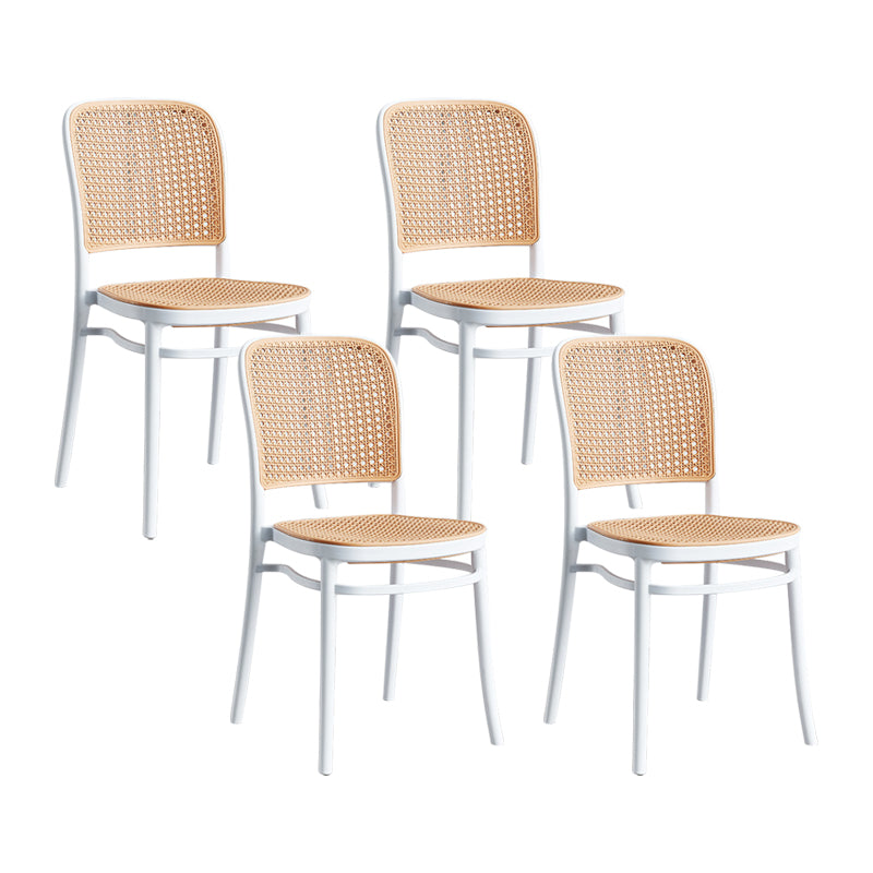 Taburete escandinavo de plástico para cocina, comedor, taburete sin brazos, taburete de bar con respaldo bajo